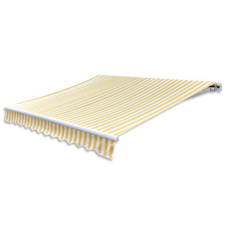 Folding Awning Manual Operated 300 Cm Yellow/White