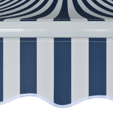 Folding Awning Manual Operated Blue/White