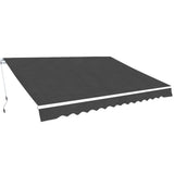 Folding Awning Manual Operated Blue/White