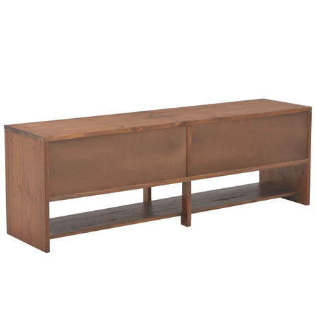 Tv Cabinet With 4 Drawers 120X30X40 Cm Solid Fir Wood