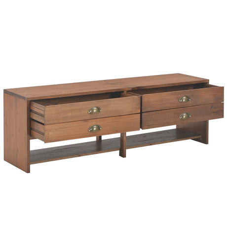 Tv Cabinet With 4 Drawers 120X30X40 Cm Solid Fir Wood