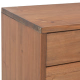 Tv Cabinet With 4 Drawers 120X30X40 Cm Solid Fir Wood