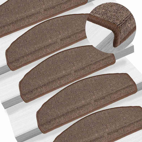 Carpet Stair Treads 15 Pcs Brown