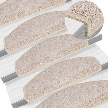 Carpet Stair Treads 15 Pcs Brown