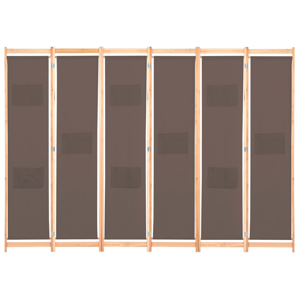 6-Panel Room Divider 240X170X4 Cm Fabric