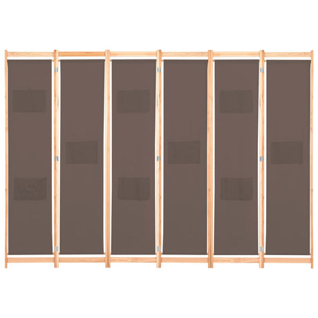 6-Panel Room Divider 240X170X4 Cm Fabric