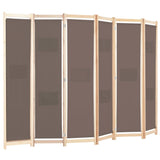 6-Panel Room Divider 240X170X4 Cm Fabric