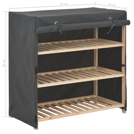 Shoe Cabinet With Cover 79X40X80 Cm Fabric