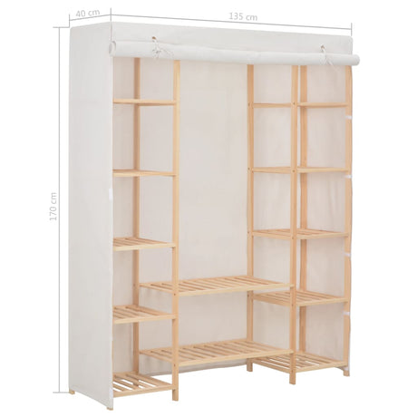 Wardrobe 135X40X170 Cm Fabric
