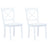 Dining Chairs 6 Pcs White And Light Wood Solid Rubber Wood