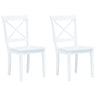 Dining Chairs 6 Pcs White And Light Wood Solid Rubber Wood