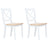 Dining Chairs 6 Pcs White And Light Wood Solid Rubber Wood