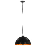 Ceiling Lamps 2 Pcs Black And Gold Semi-Spherical E27