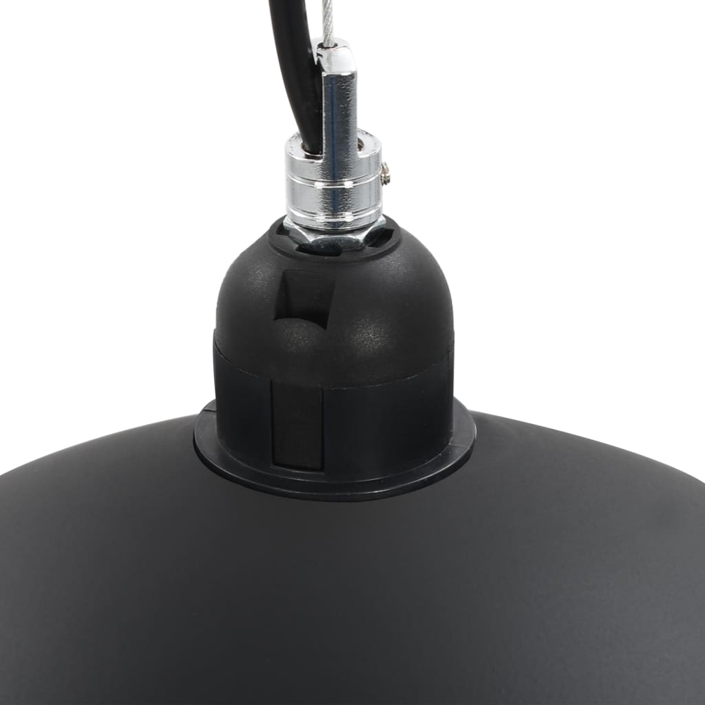 Ceiling Lamps 2 Pcs Black And Gold Semi-Spherical E27