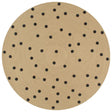 Handmade Rug Jute With Print Polka Dot