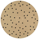 Handmade Rug Jute With Print Polka Dot