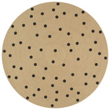 Handmade Rug Jute With Print Polka Dot