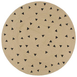 Handmade Rug Jute With Print Polka Dot