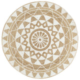 Handmade Rug Jute With Print Polka Dot