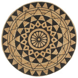Handmade Rug Jute With Print Polka Dot