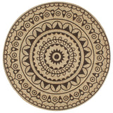 Handmade Rug Jute With Print Polka Dot