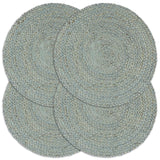 Placemats 4 Pcs Plain 38 Cm Round