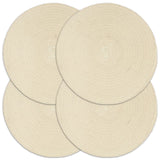Placemats 4 Pcs Plain 38 Cm Round