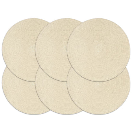 Placemats 4 Pcs Plain 38 Cm Round