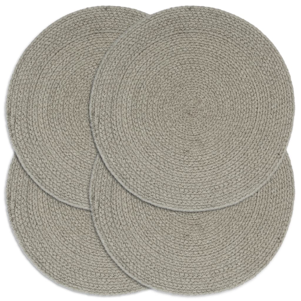 Placemats 4 Pcs Plain 38 Cm Round