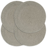 Placemats 4 Pcs Plain 38 Cm Round