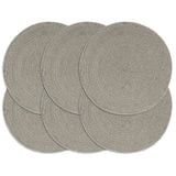 Placemats 4 Pcs Plain 38 Cm Round