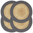 Placemats 4 Pcs Plain 38 Cm Round