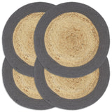 Placemats 4 Pcs Plain 38 Cm Round