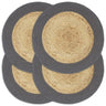 Placemats 4 Pcs Plain 38 Cm Round