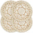 Placemats 4 Pcs Plain 38 Cm Round