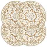 Placemats 4 Pcs Plain 38 Cm Round