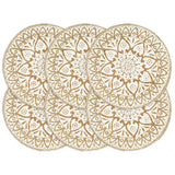 Placemats 4 Pcs Plain 38 Cm Round