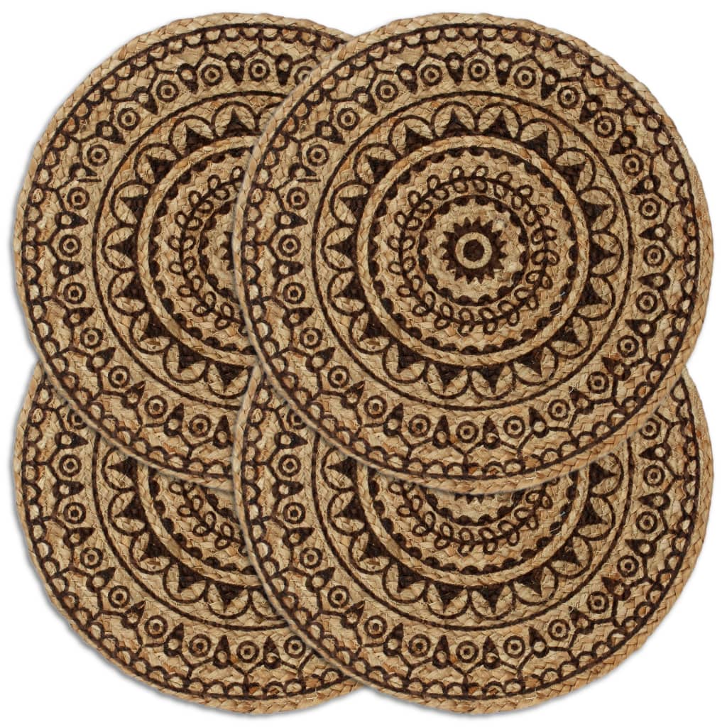 Placemats 4 Pcs Plain 38 Cm Round
