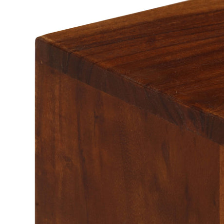Tv Cabinet With 3 Drawers 110X35X50 Cm Solid Acacia Wood