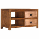 Coffee Table With 2 Drawers 90X40X50 Cm Solid Mango Wood