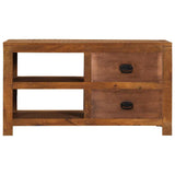 Coffee Table With 2 Drawers 90X40X50 Cm Solid Mango Wood