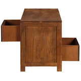 Coffee Table With 2 Drawers 90X40X50 Cm Solid Mango Wood
