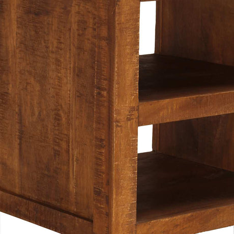 Coffee Table With 2 Drawers 90X40X50 Cm Solid Mango Wood