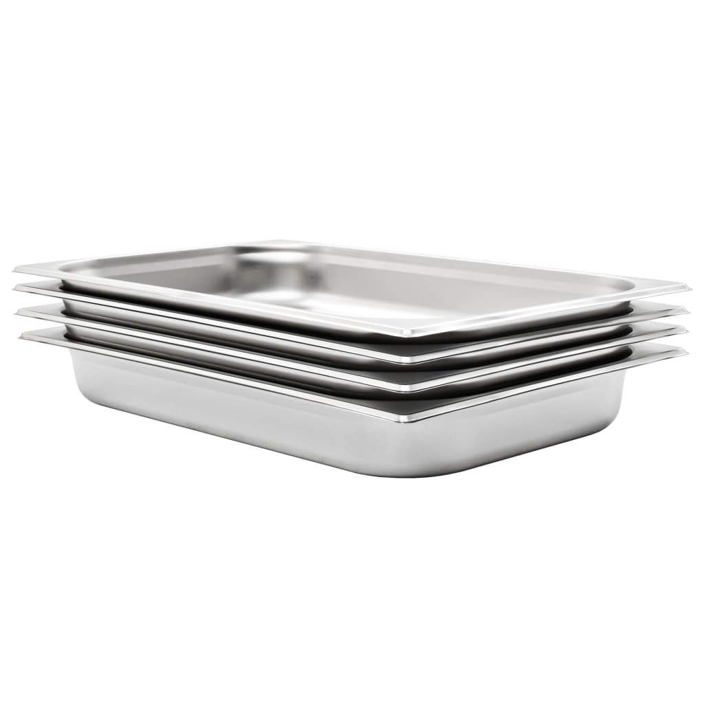 Gastronorm Containers 2 Pcs Gn 1/1 150 Mm Stainless Steel