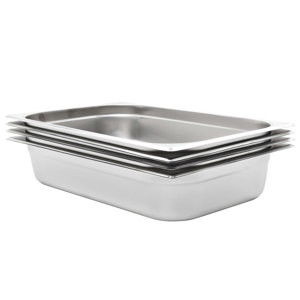 Gastronorm Containers 2 Pcs Gn 1/1 150 Mm Stainless Steel