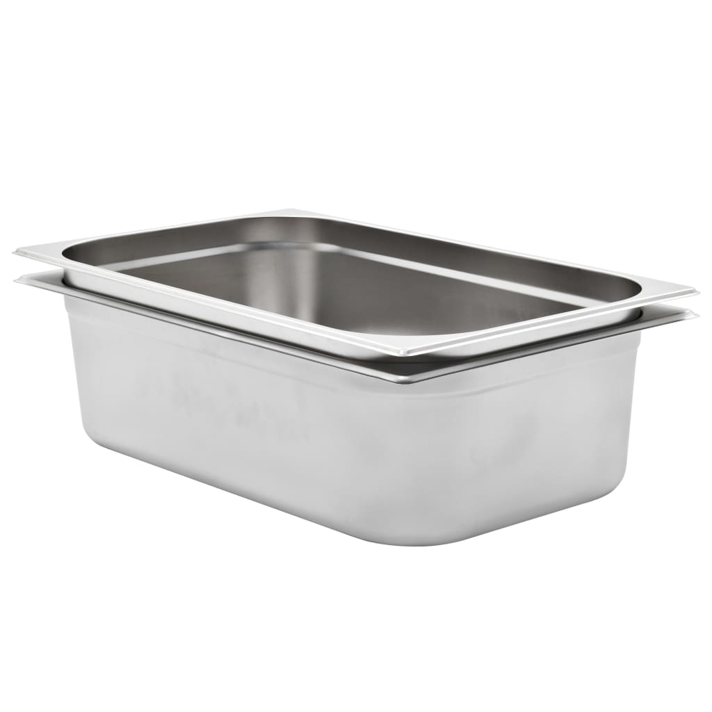Gastronorm Containers 2 Pcs Gn 1/1 150 Mm Stainless Steel