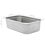 Gastronorm Containers 2 Pcs Gn 1/1 150 Mm Stainless Steel