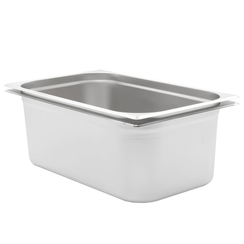 Gastronorm Containers 2 Pcs Gn 1/1 150 Mm Stainless Steel