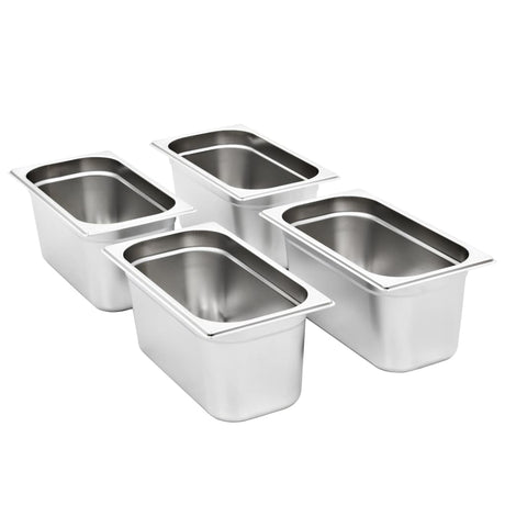 Gastronorm Containers 4 Pcs Gn 1/3 150 Mm Stainless Steel