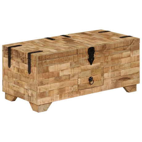 Coffee Table Solid Mango Wood 80X40X35 Cm